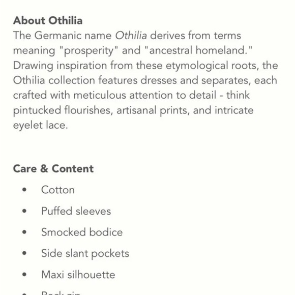 Anthropologie Bethanne Smocked Maxi Dress Size XS Othilia - Picture 3 of 6